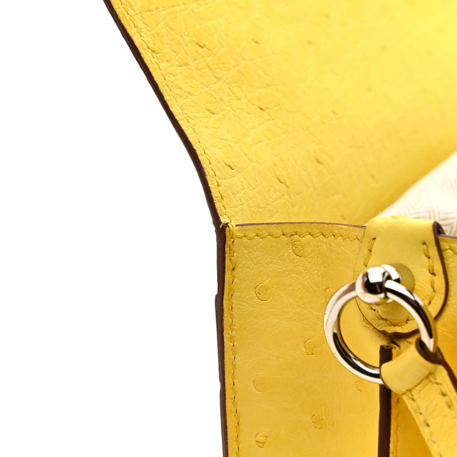 Ostrich Mini Sac Roulis Jaune Citron - Image 12