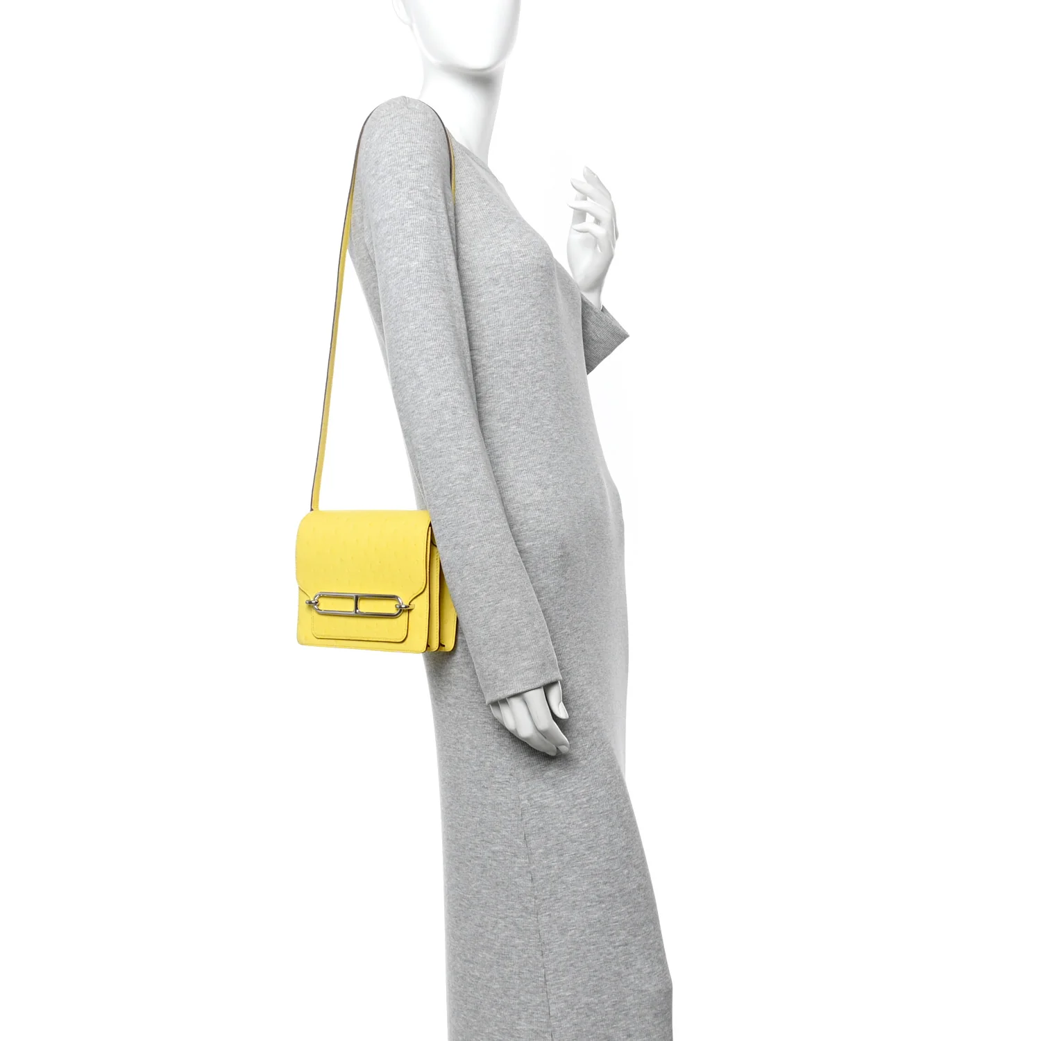 Ostrich Mini Sac Roulis Jaune Citron - Image 2