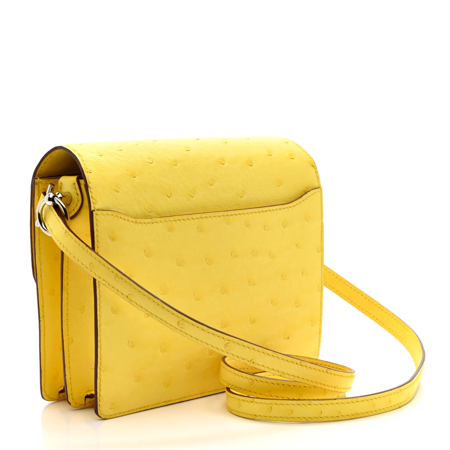 Ostrich Mini Sac Roulis Jaune Citron - Image 3