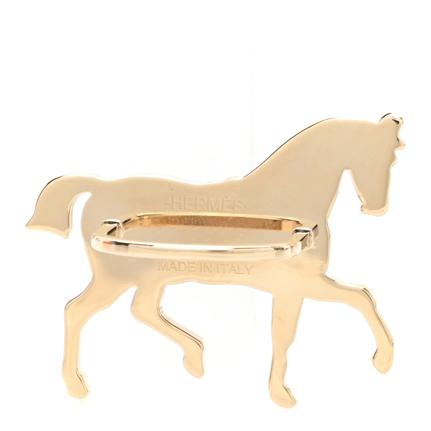 Permabrass Lacquered Cheval A La Couverture Scarf 70 Ring Rouge H Noir - Image 3