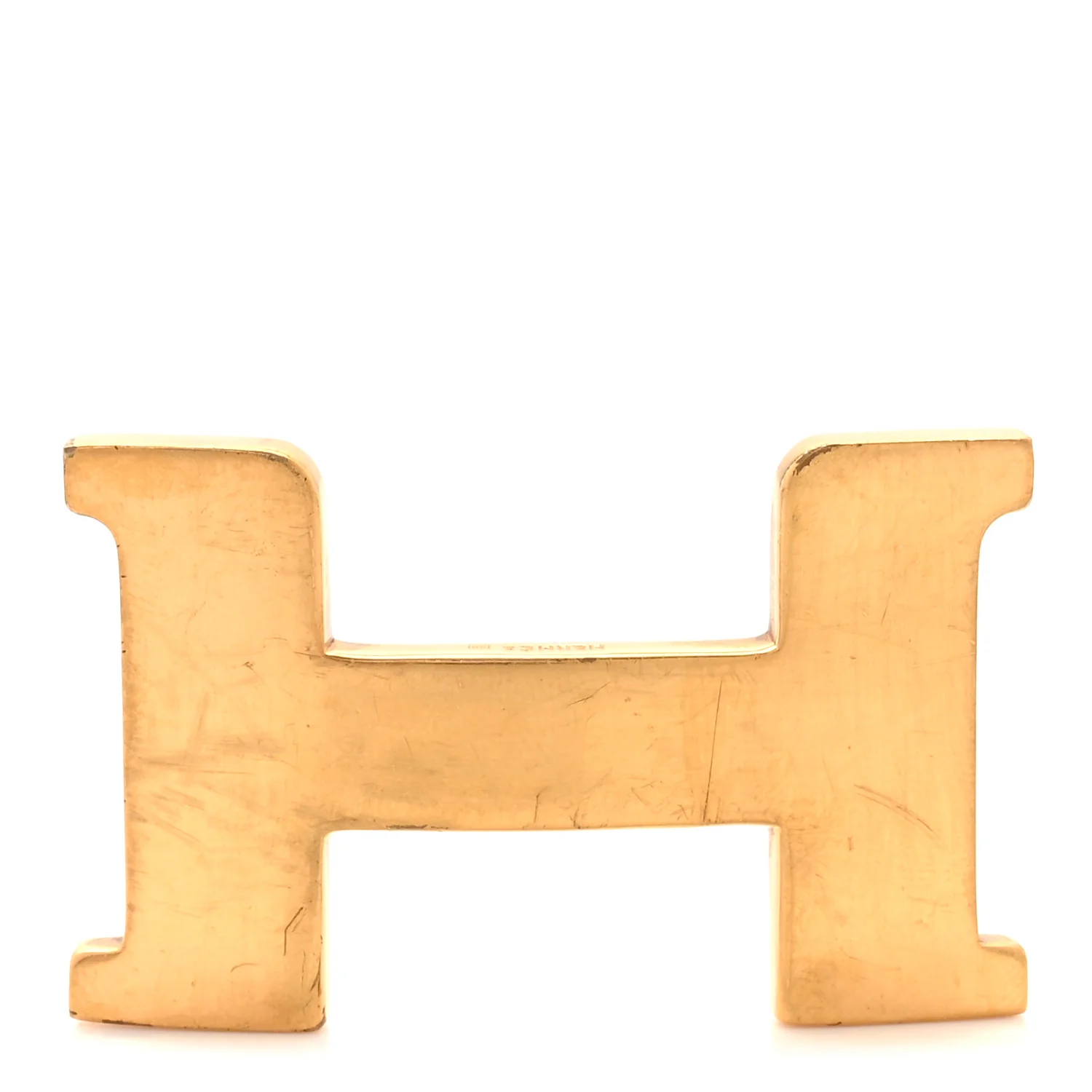 Polished 24mm Constance H Belt Buckle Gold