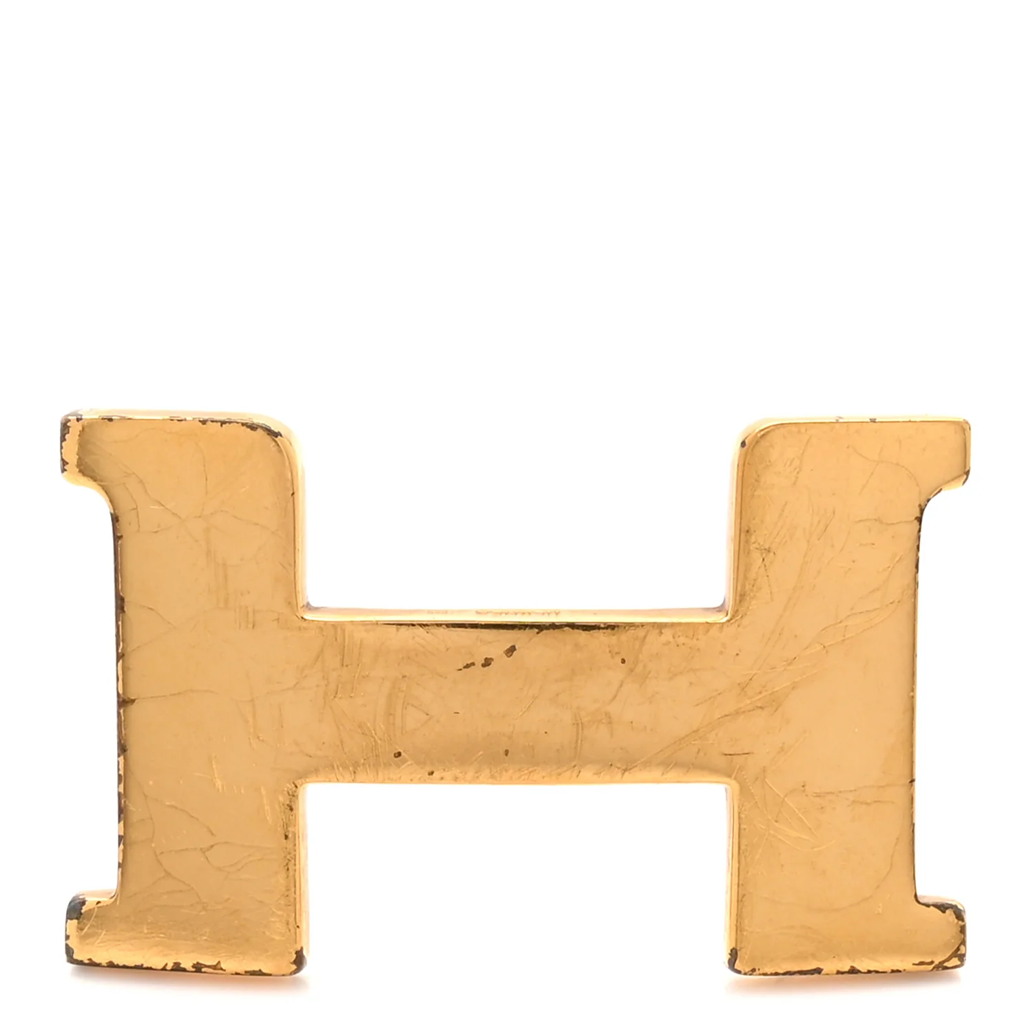 Polished 24mm H Belt Buckle Gold