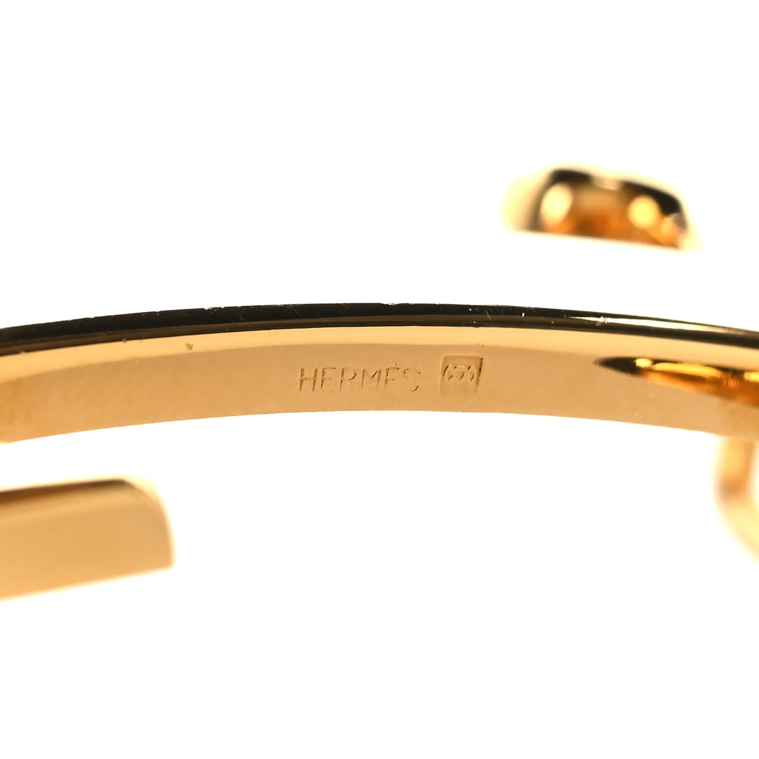 Polished 32mm H Belt Buckle Gold - Image 3