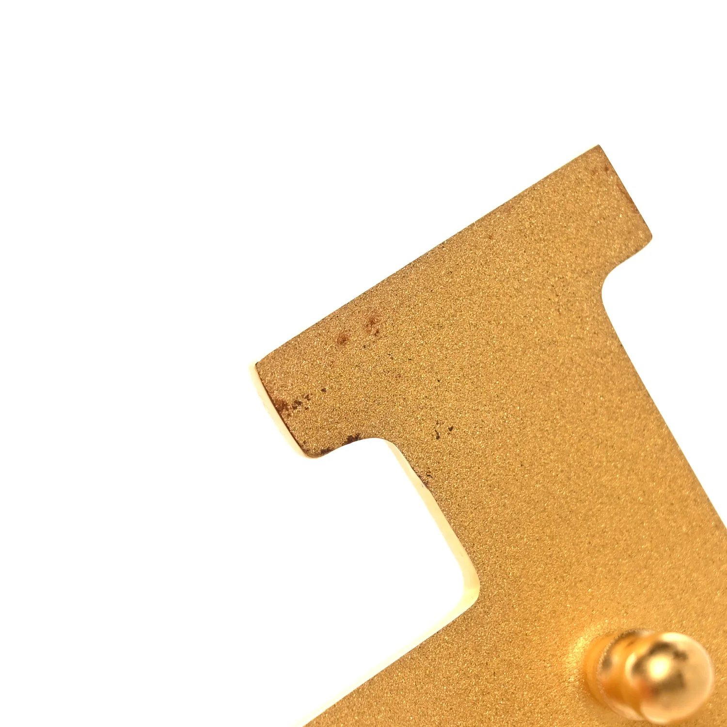 Polished 32mm H Belt Buckle Gold - Image 4
