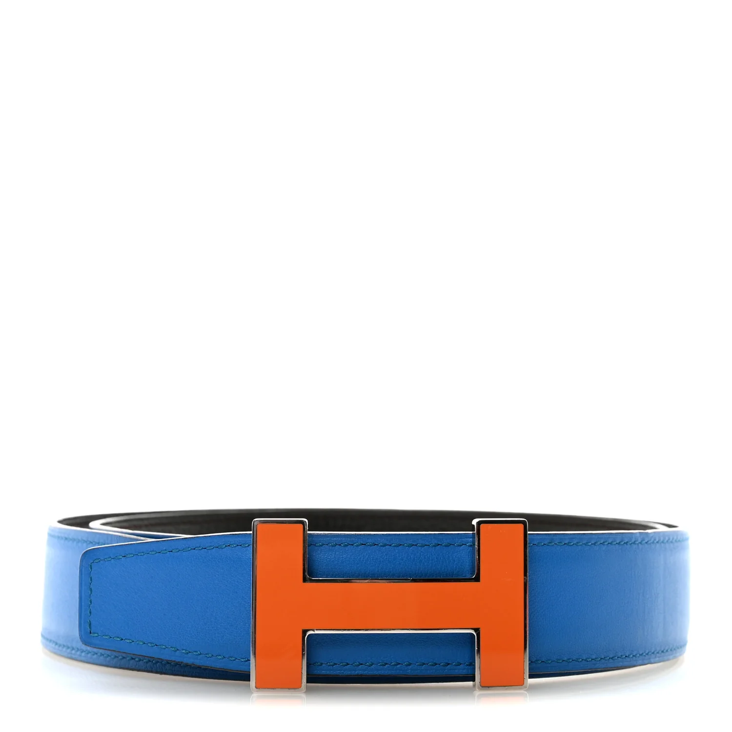 Polo Bullskin Swift 32mm Enamel Quizz H Belt 85 34 Macassar Bleu Hydra - Image 2