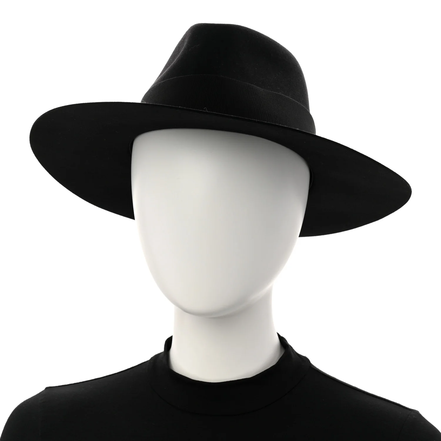 Rabbit Felt Faubourg Brides De Gala Hat 58 Black - Image 2
