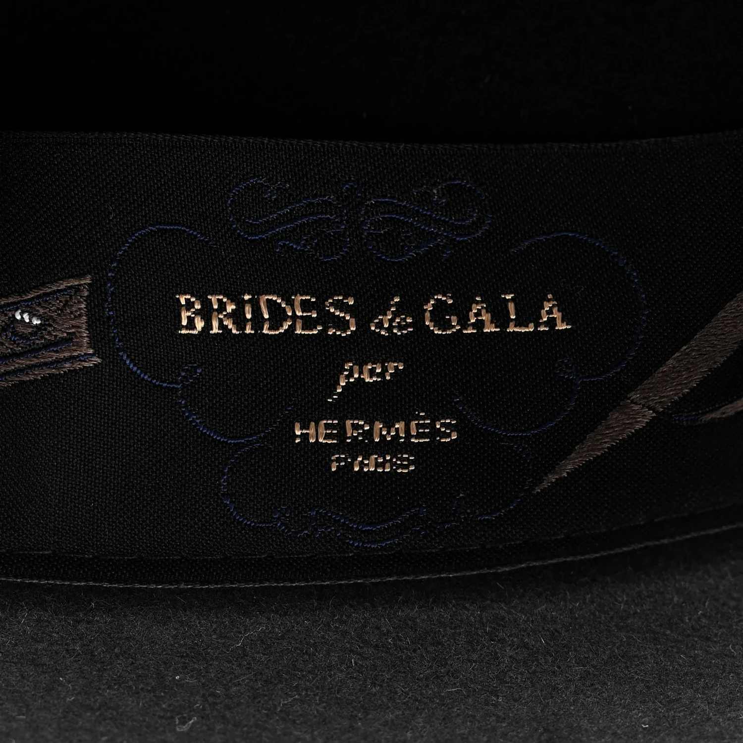 Rabbit Felt Faubourg Brides De Gala Hat 58 Black - Image 9