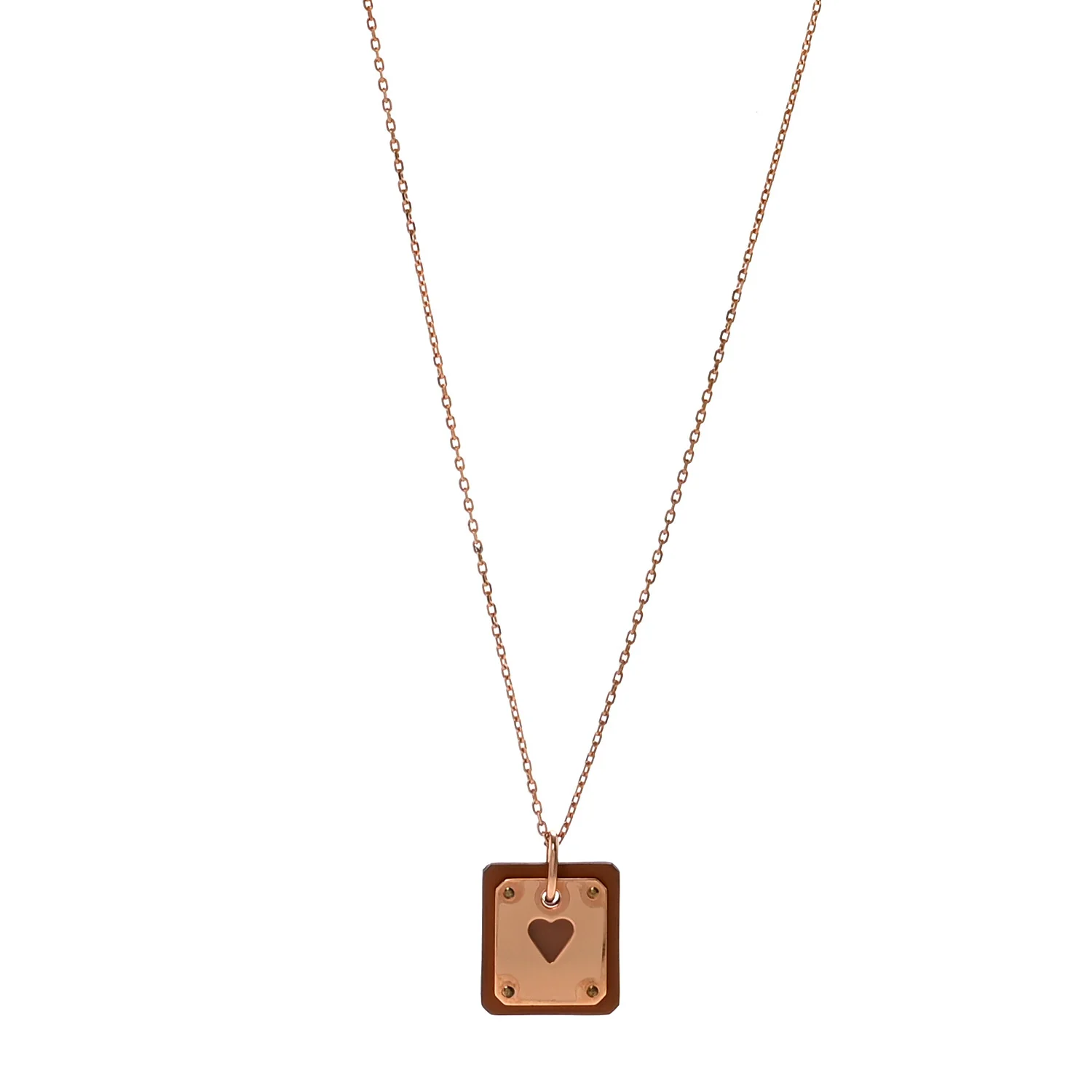 Rose Gold Plated Swift As De Coeur Necklace Gold