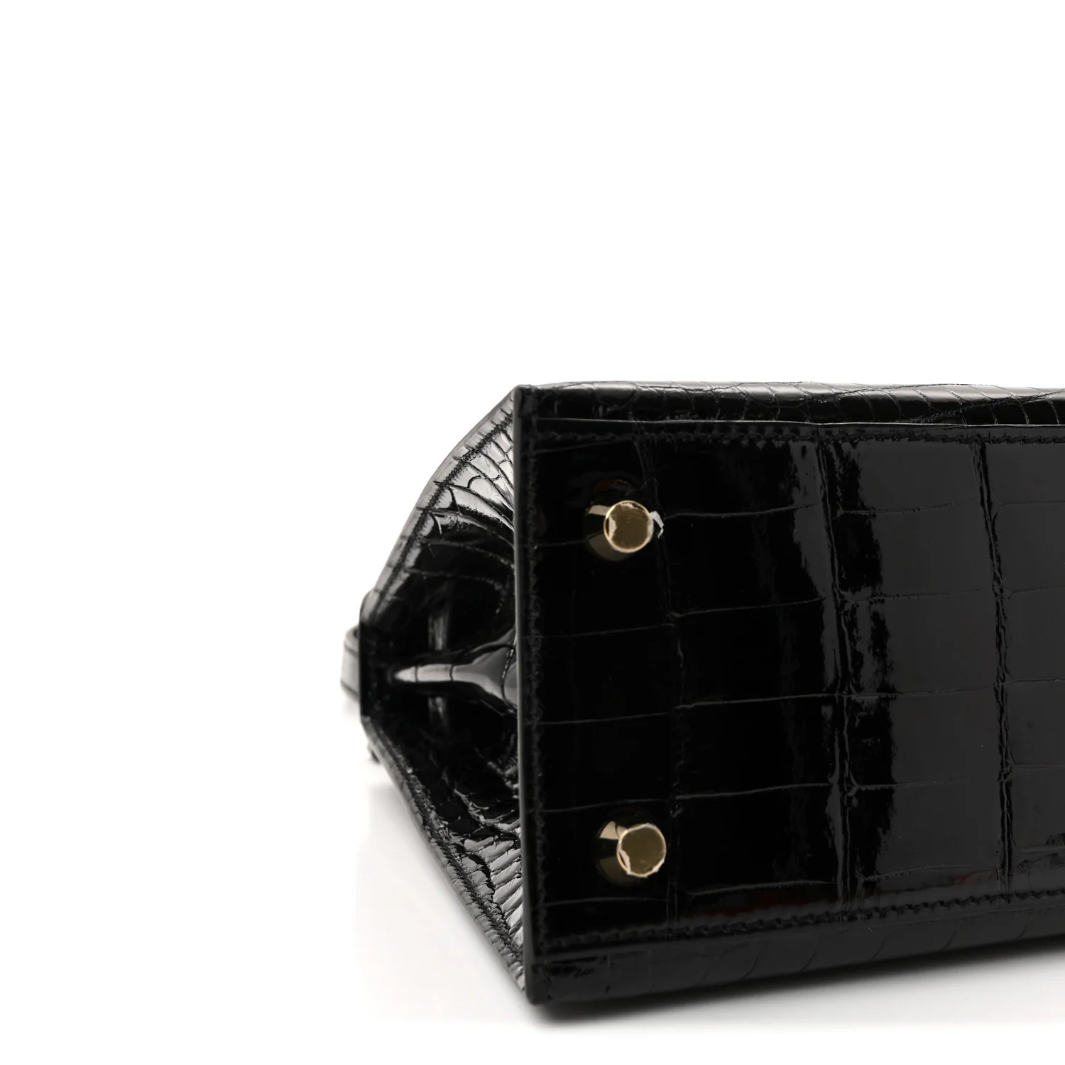 Shiny Alligator Kelly Sellier 25 Black - Image 8