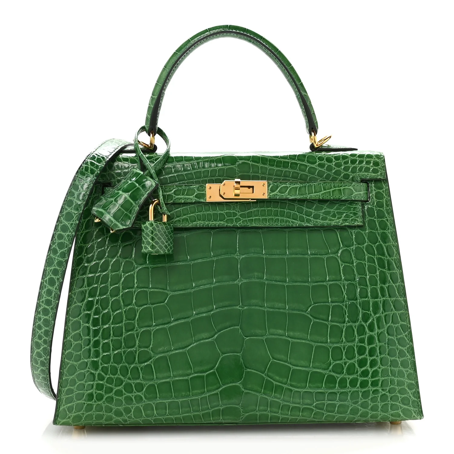 Shiny Alligator Kelly Sellier 25 Cactus