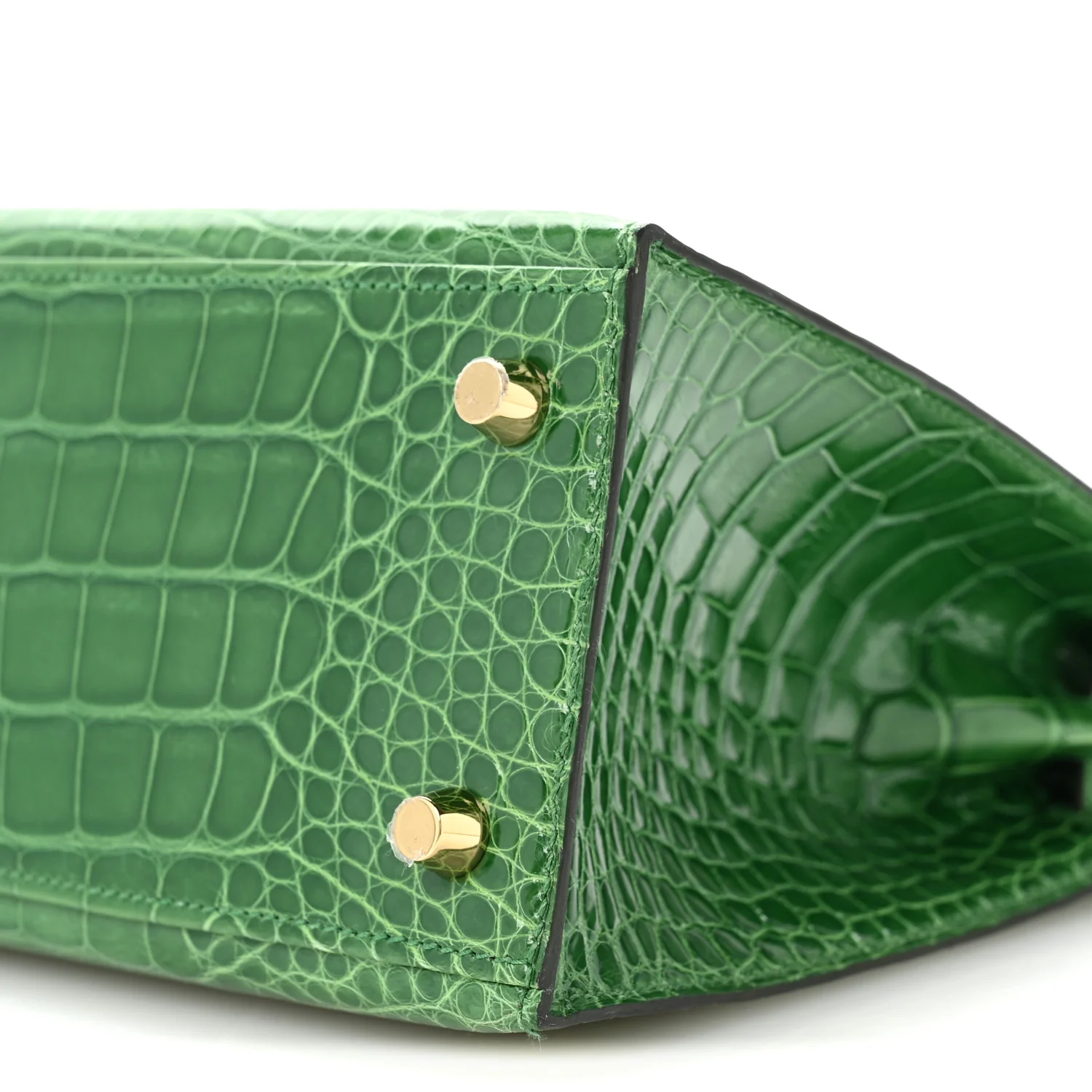 Shiny Alligator Kelly Sellier 25 Cactus - Image 10
