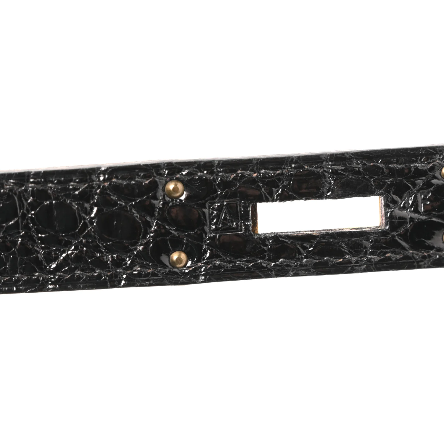 Shiny Alligator Kelly Sellier 32 Black - Image 12