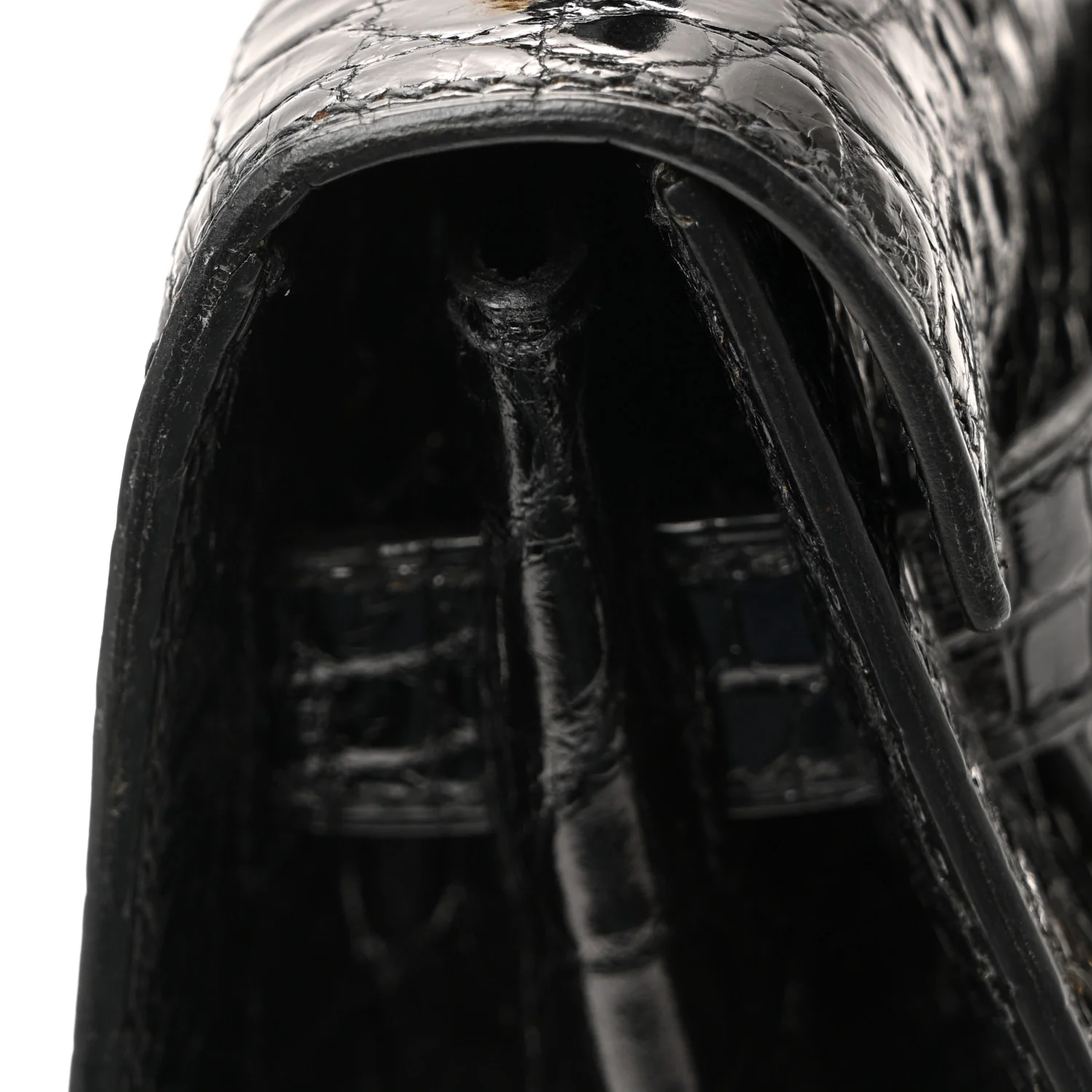 Shiny Alligator Kelly Sellier 32 Black - Image 21