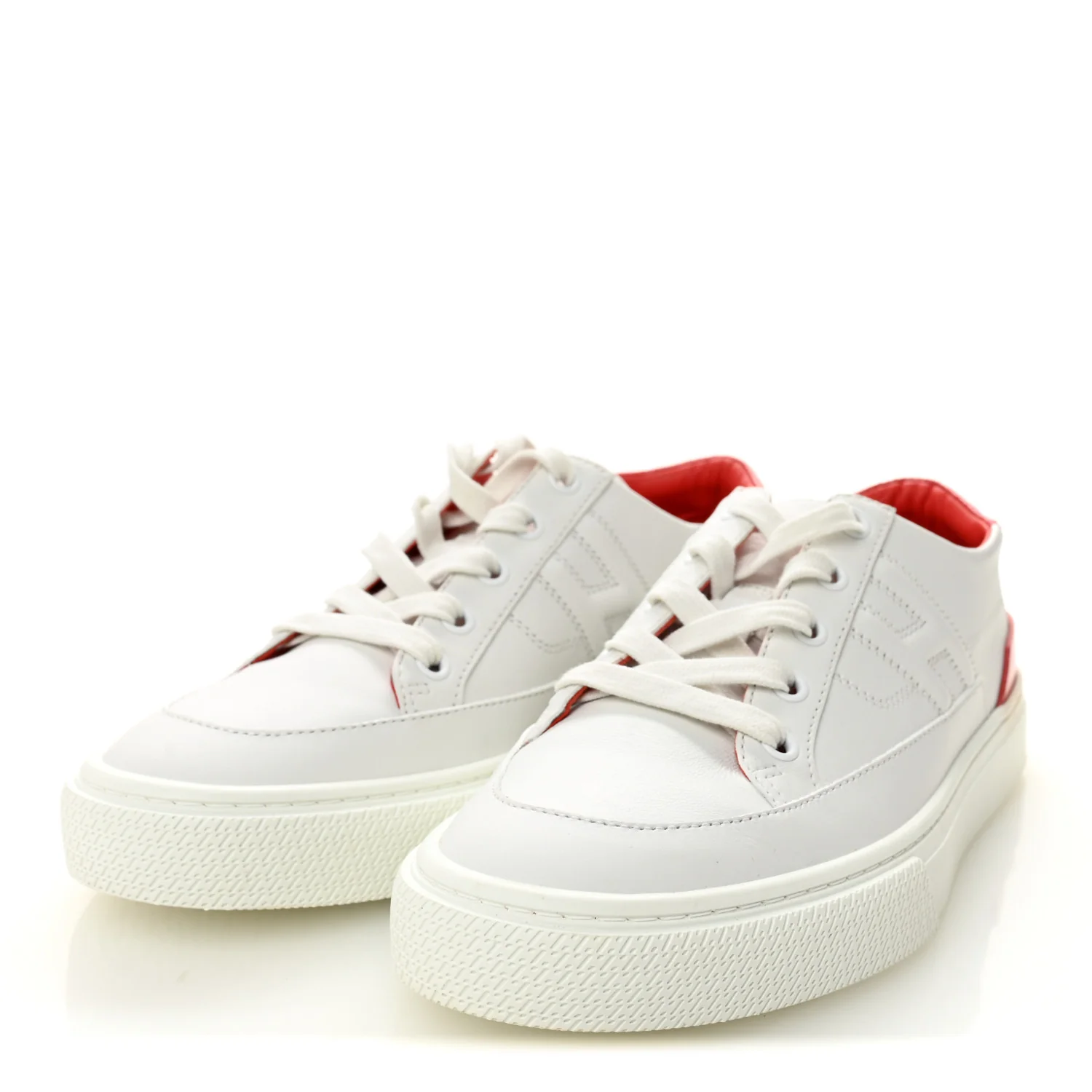 Shiny Lizard Calfskin Deep Sneakers 38 White Bougainvillea - Image 3