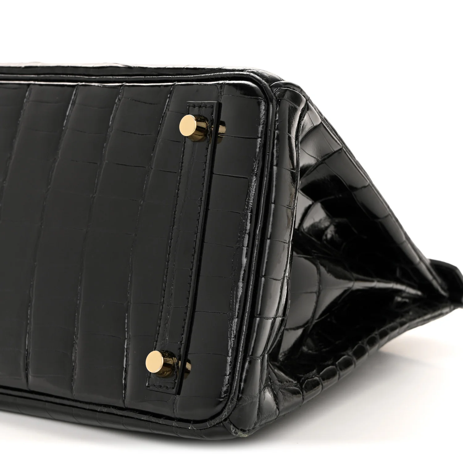 Shiny Niloticus Crocodile Birkin 30 Black - Image 10