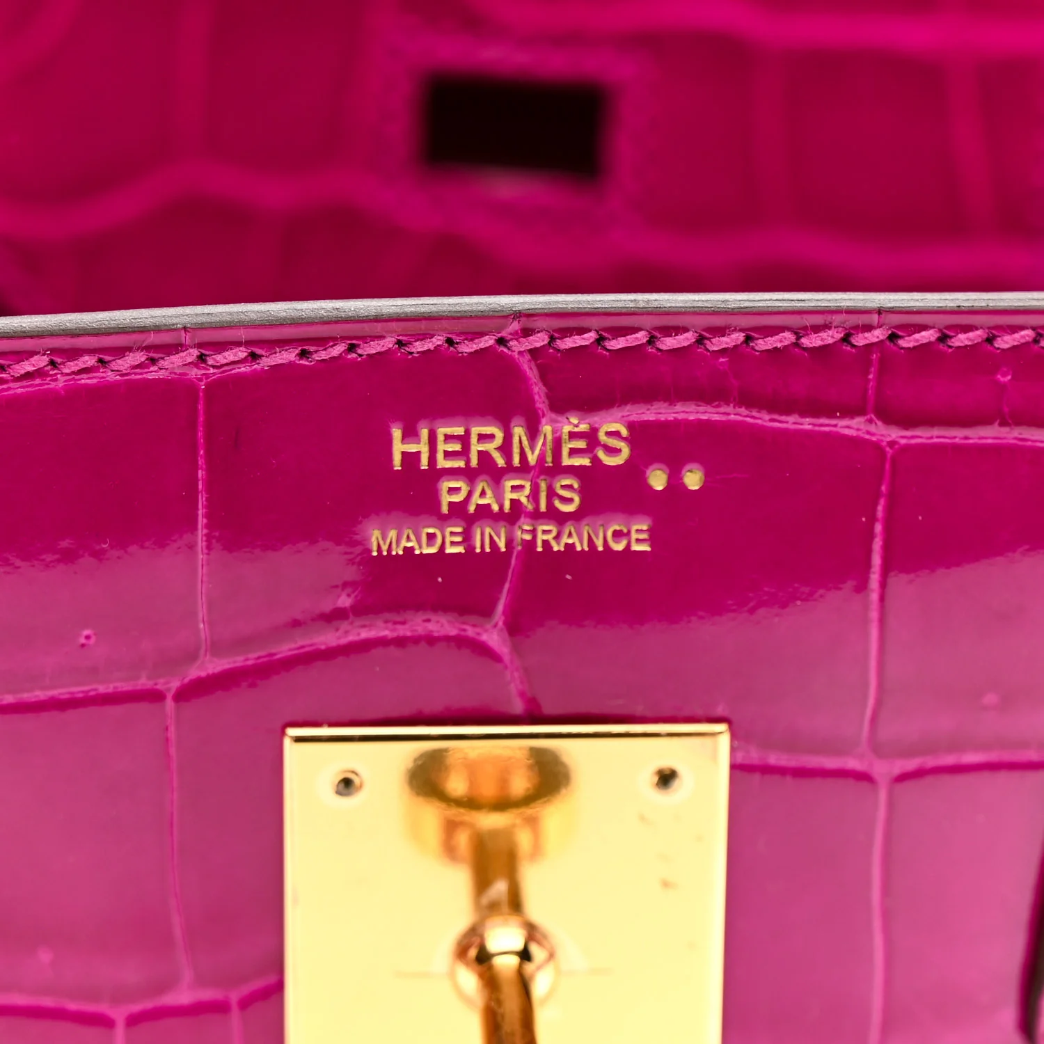 Shiny Niloticus Crocodile Birkin 30 Rose Scheherazade - Image 6