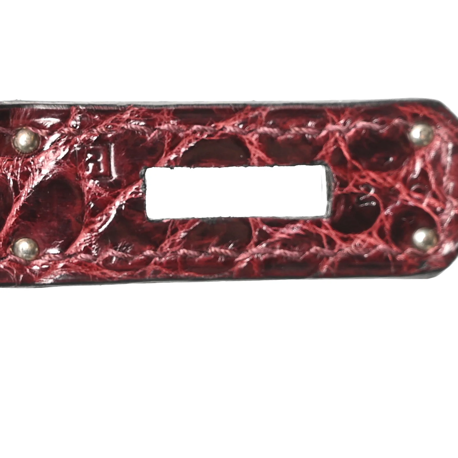 Shiny Porosus Crocodile Birkin 35 Bourgogne - Image 7