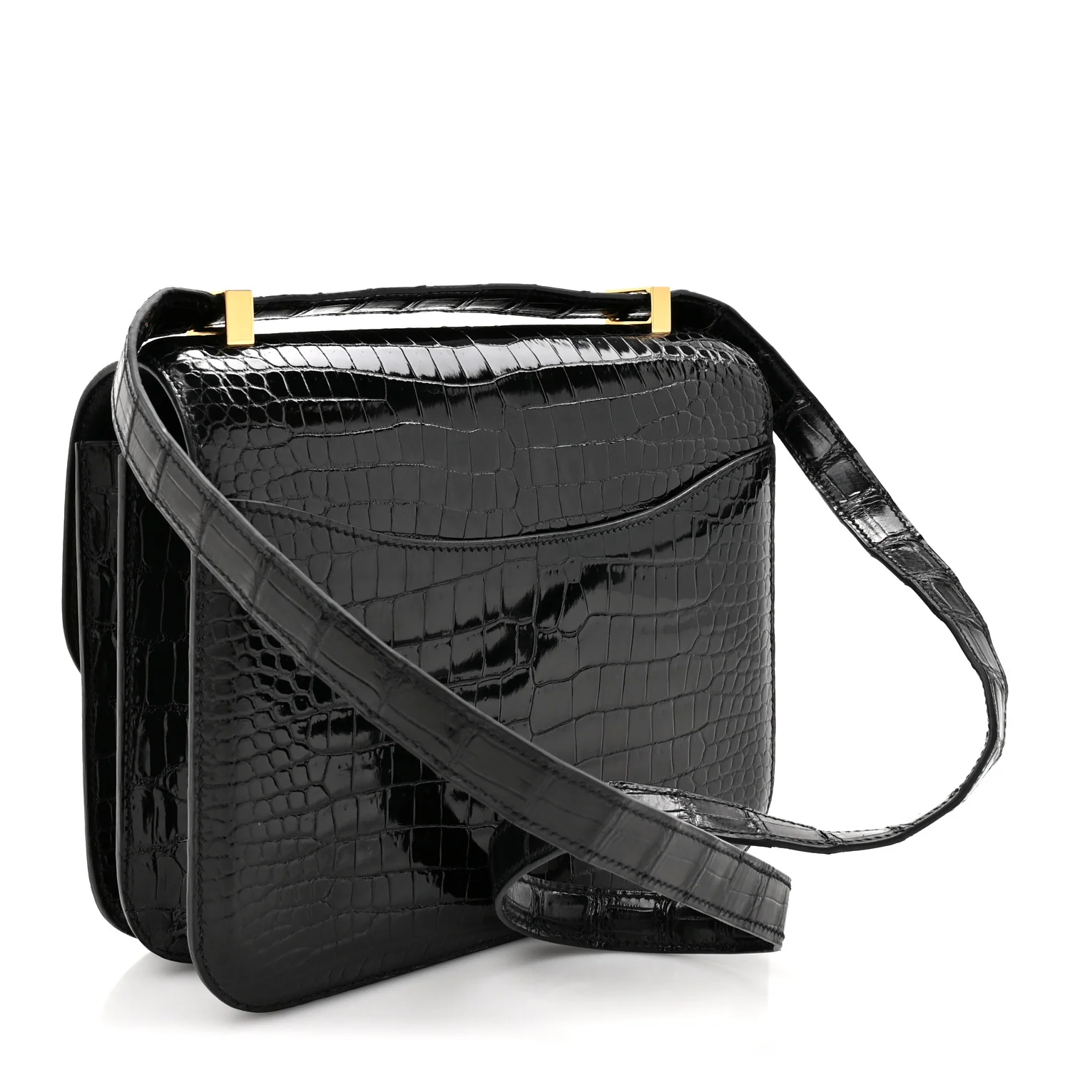 Shiny Porosus Crocodile Constance 24 Black - Image 3