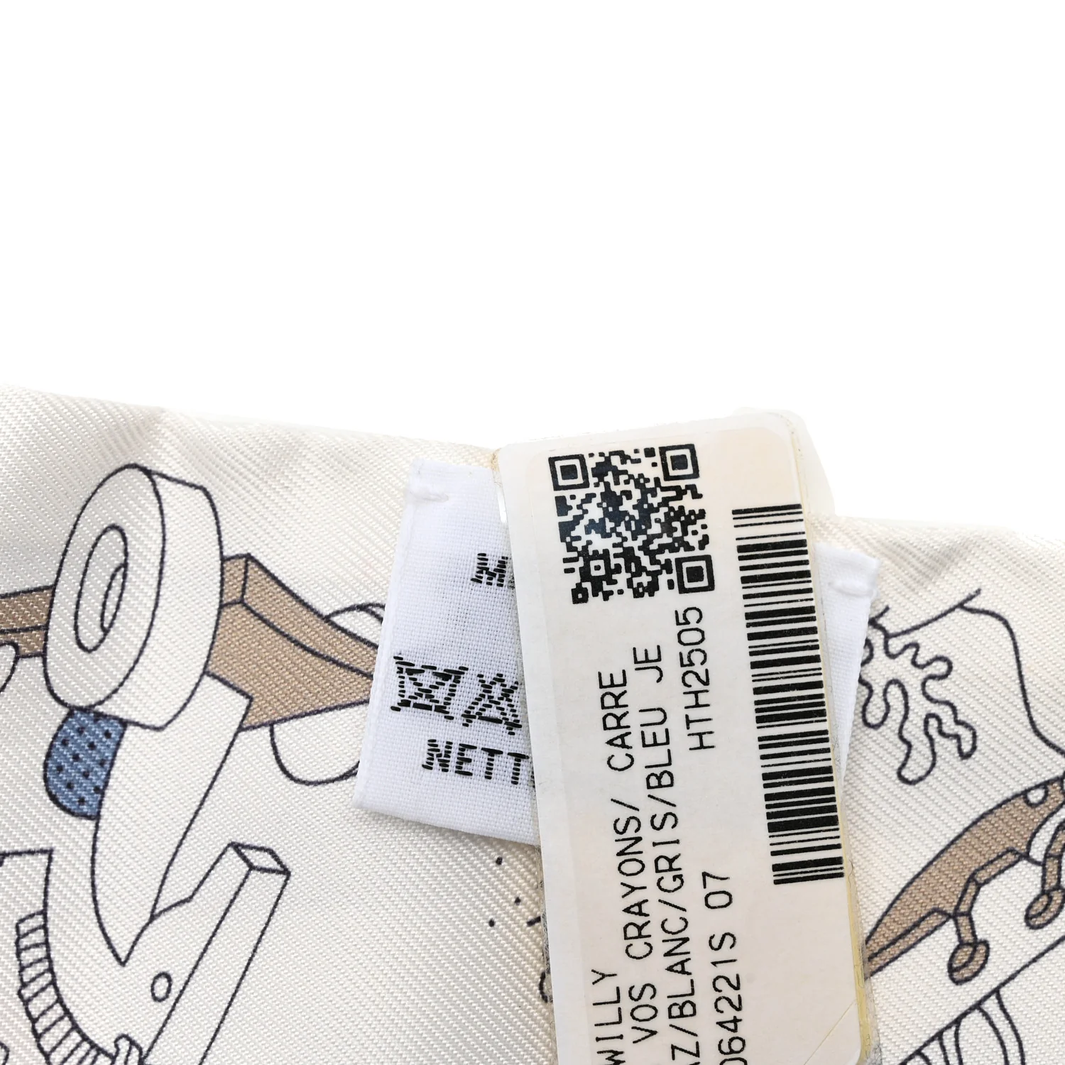 Silk A Vos Crayons Twilly White Gris Bleu Jean - Image 5