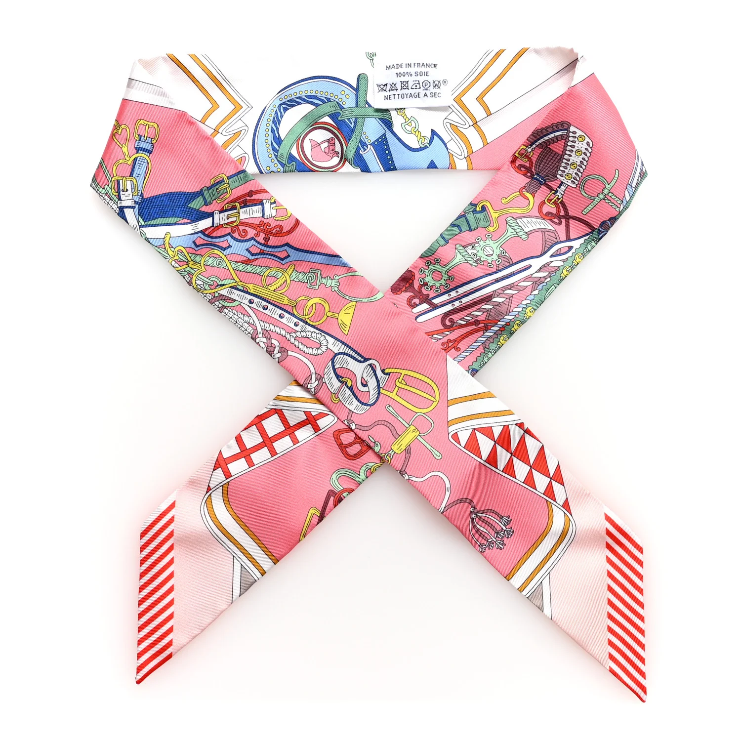 Silk Bouquets Selliers Twilly Rose Bleu Rouge Multi