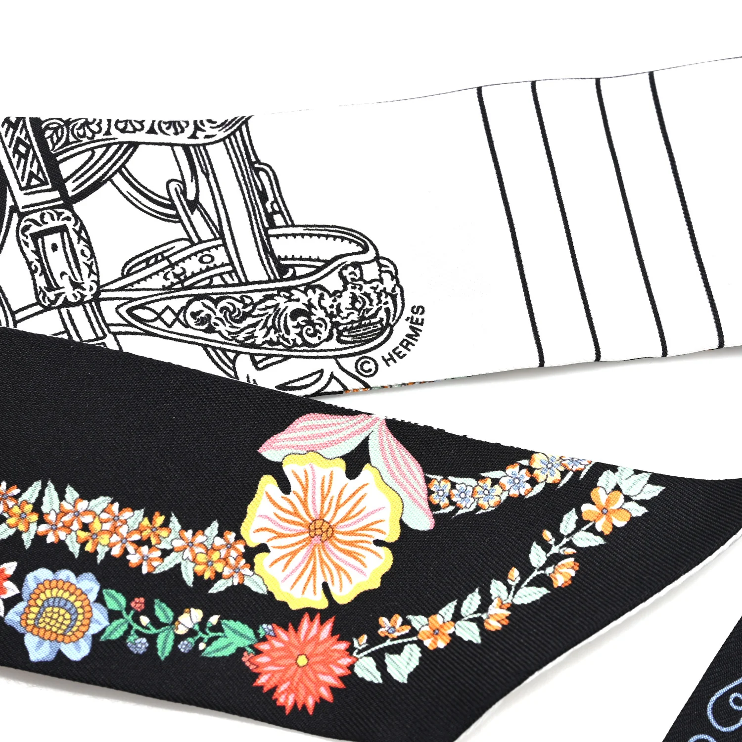 Silk Brides de Gala en Fleurs Twilly Black Multicolor White - Image 3