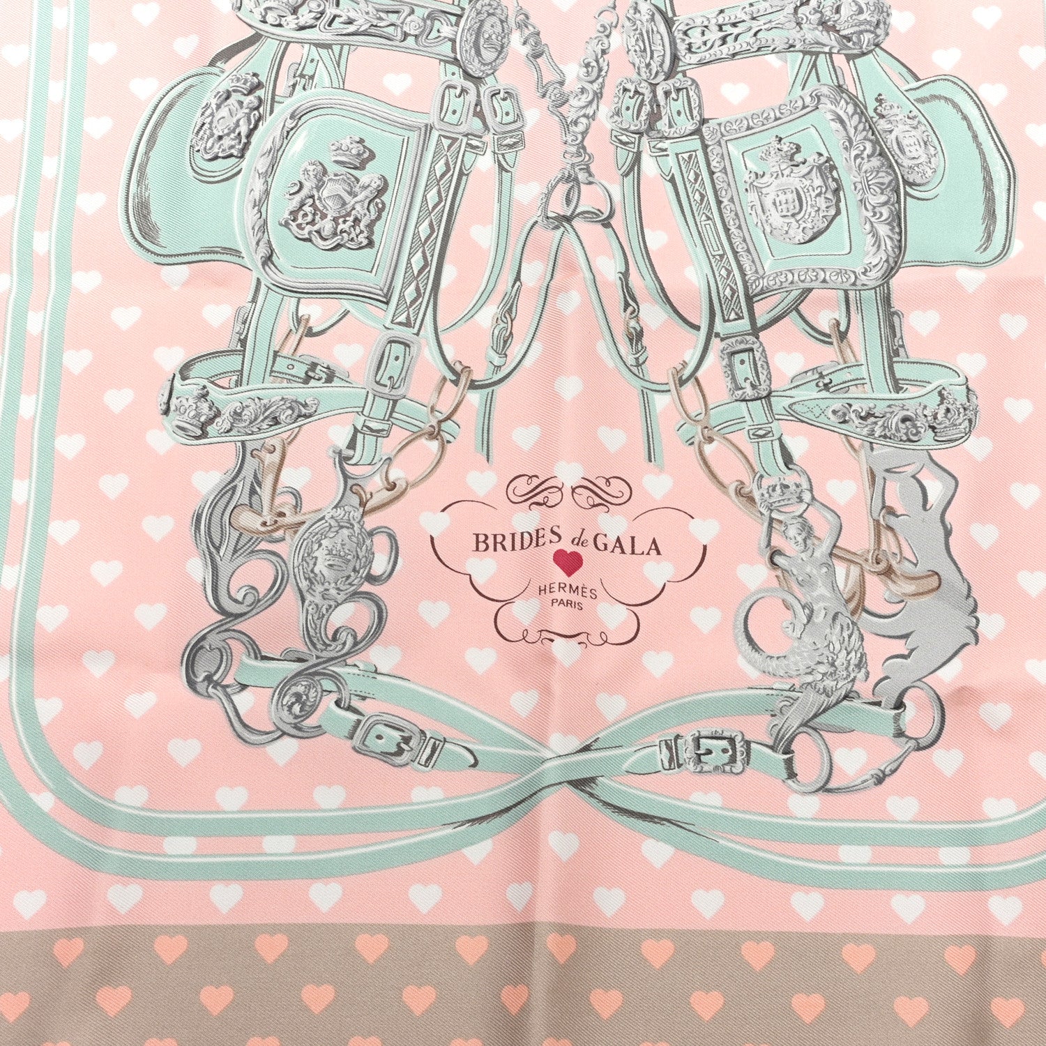 Silk Brides De Gala Love Pocket Square Beige Rose Dragee Vert Amande - Image 2