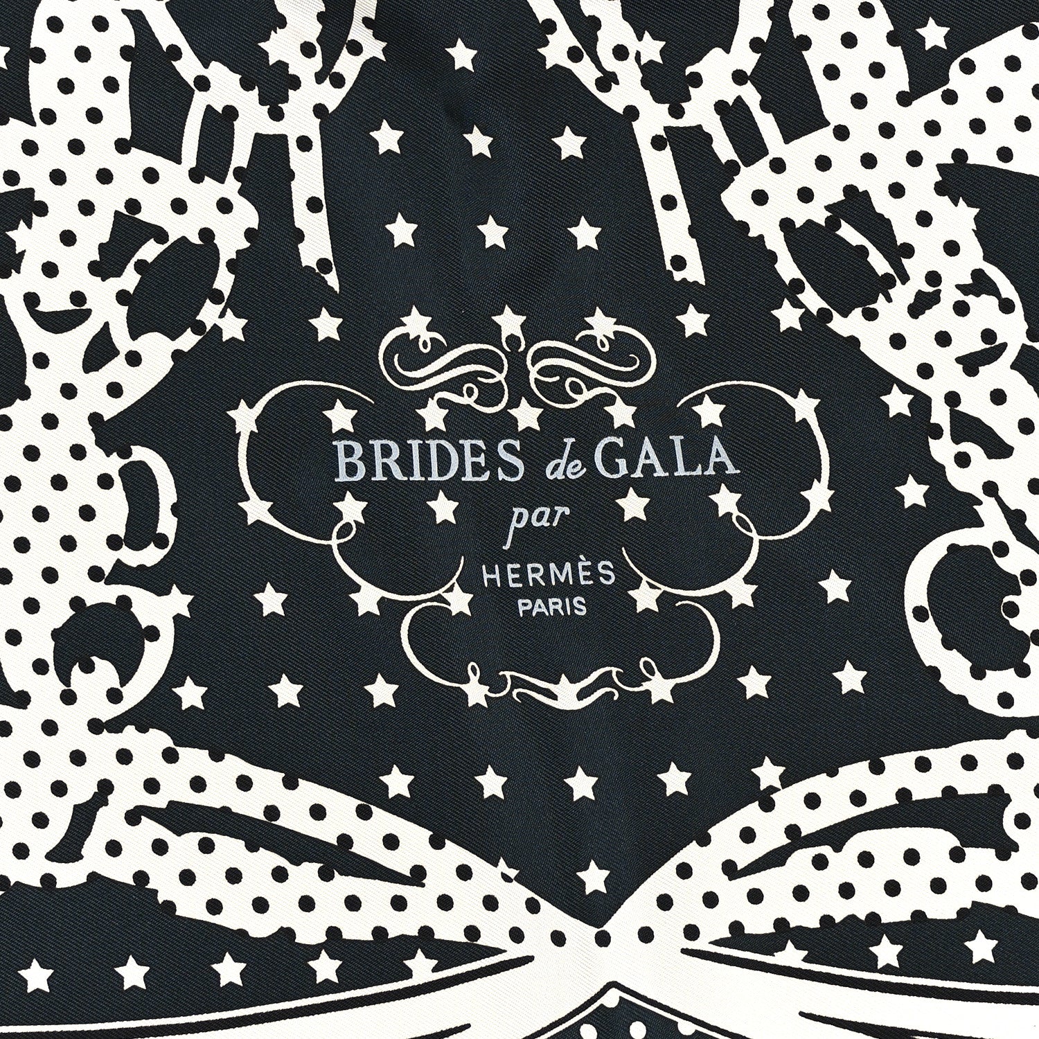 Silk Calfskin Brides De Gala Folk Bandana Scarf 55 Vert Fonce - Image 2