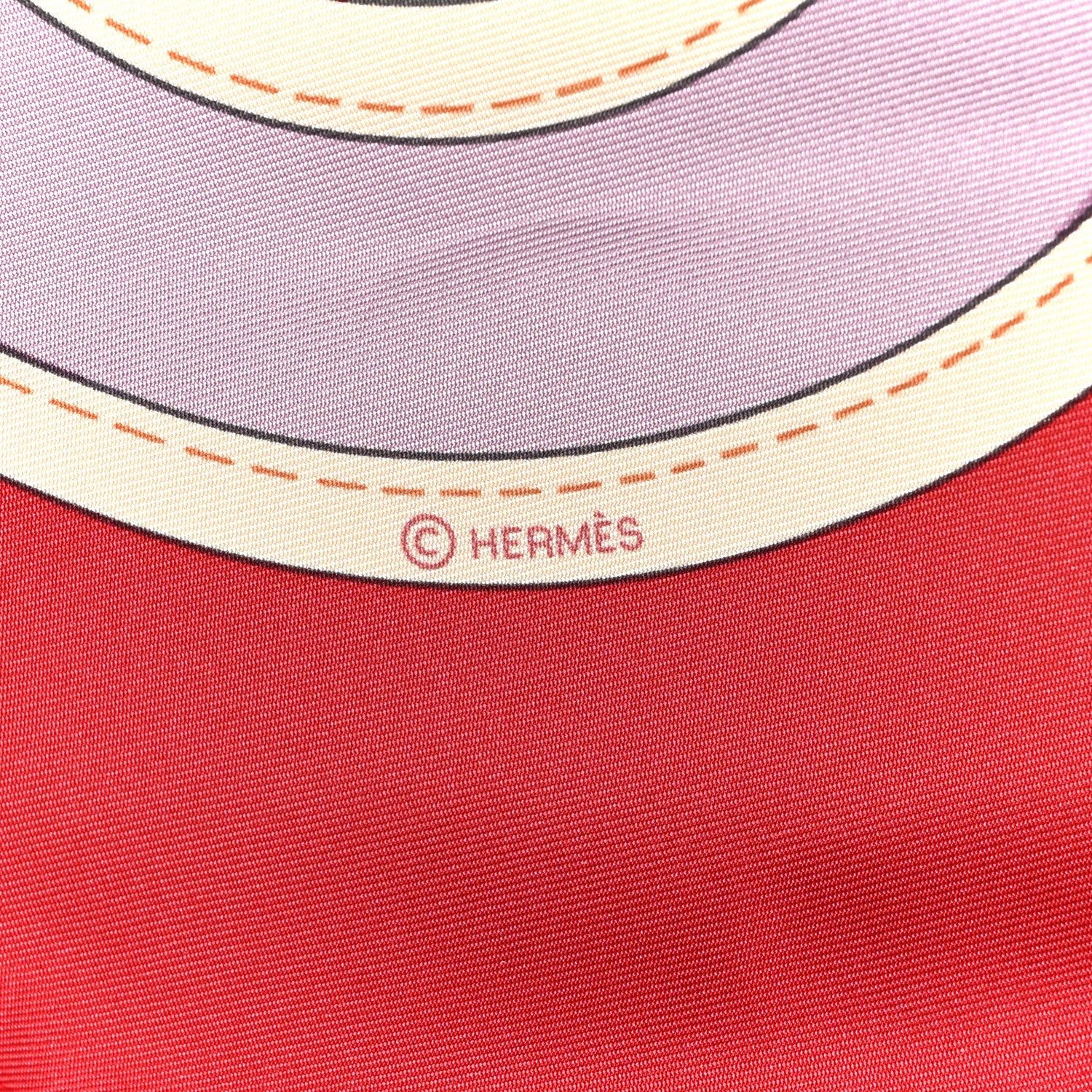 Silk Camails Scarf 90 Rouge Rose Pale Ciel - Image 4