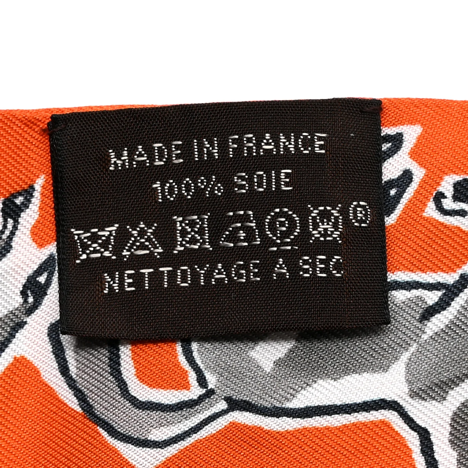 Silk Chevaux En Liberte Twilly Orange Gris Argent - Image 3