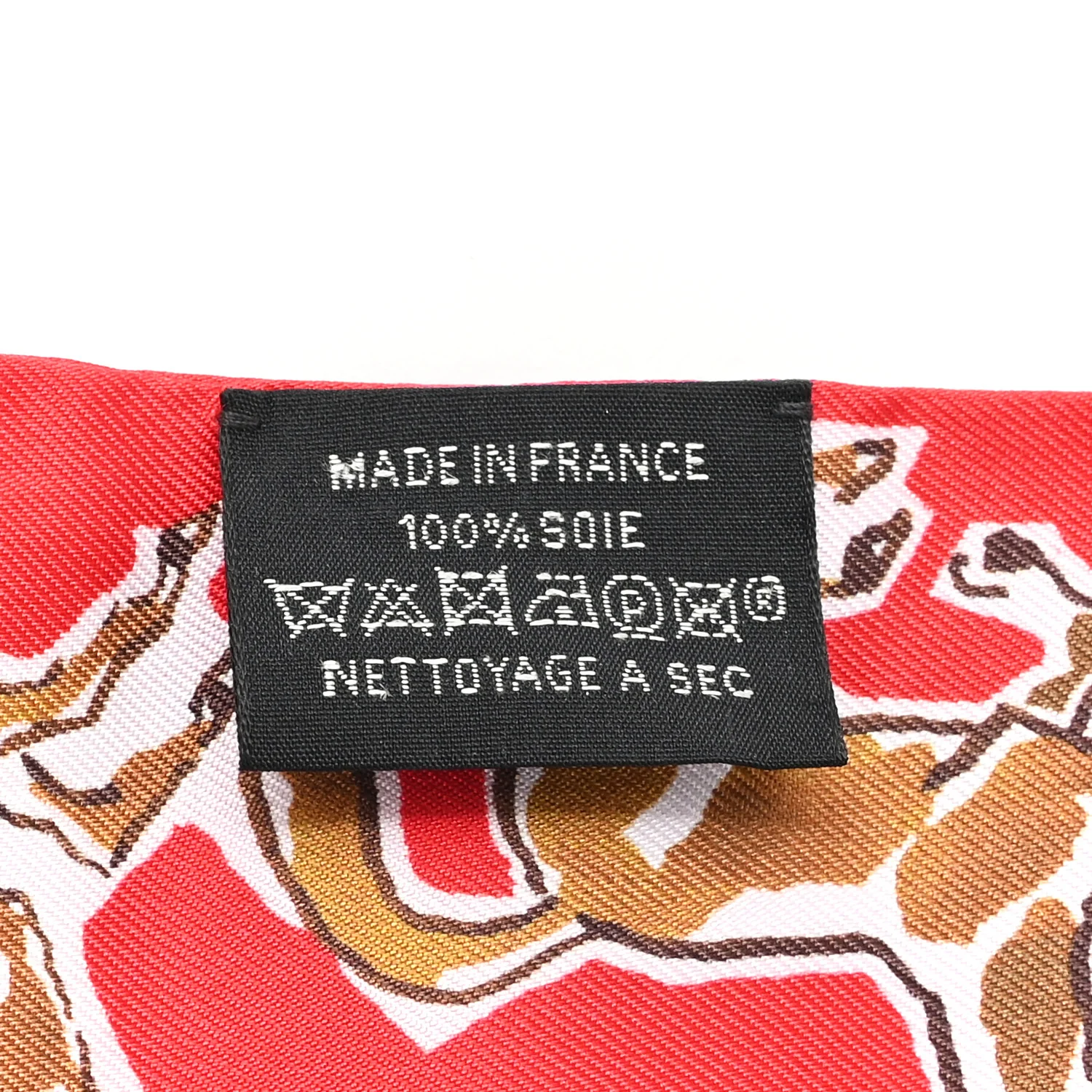 Silk Chevaux En Liberte Twilly Rouge Caramel White - Image 3
