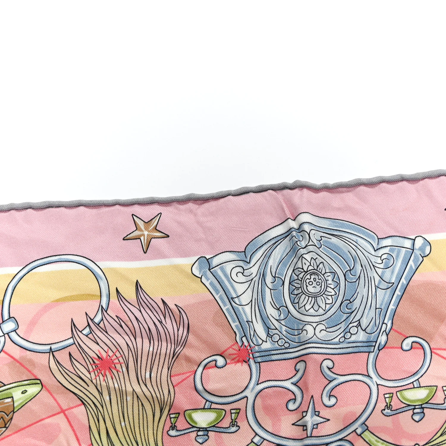 Silk Chorus Stellarum Scarf 70 Rose Poudre Gris - Image 4