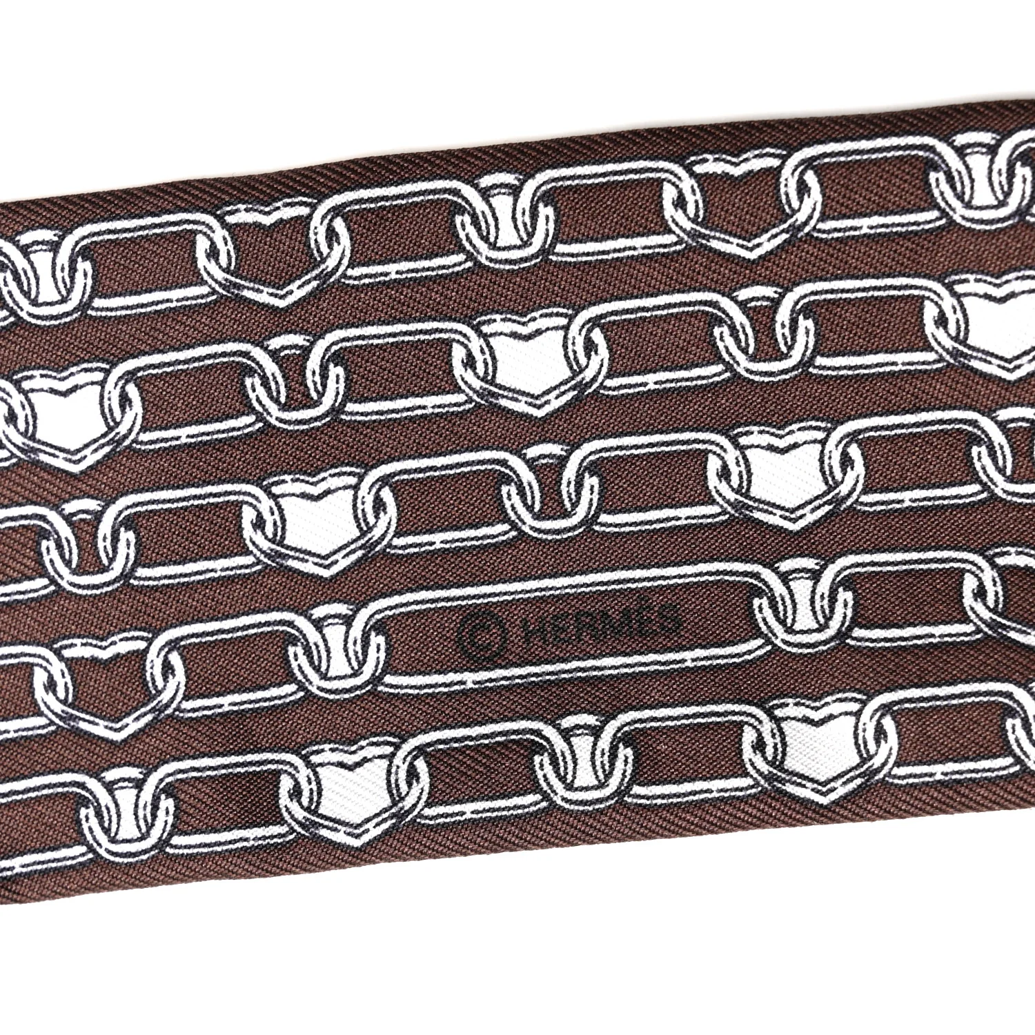 Silk Effet Kaleidoscope Twilly White Anthracite Marron - Image 4