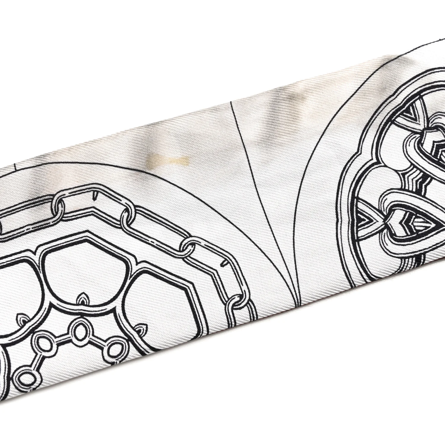 Silk Effet Kaleidoscope Twilly White Anthracite Marron - Image 5