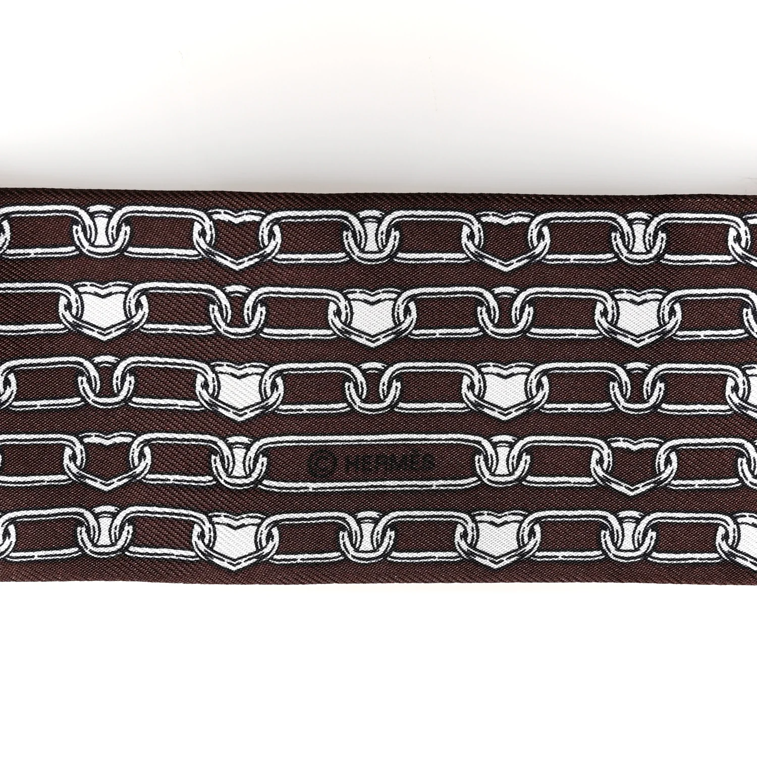 Silk Effet Kaleidoscope Twilly White Anthracite Marron - Image 3