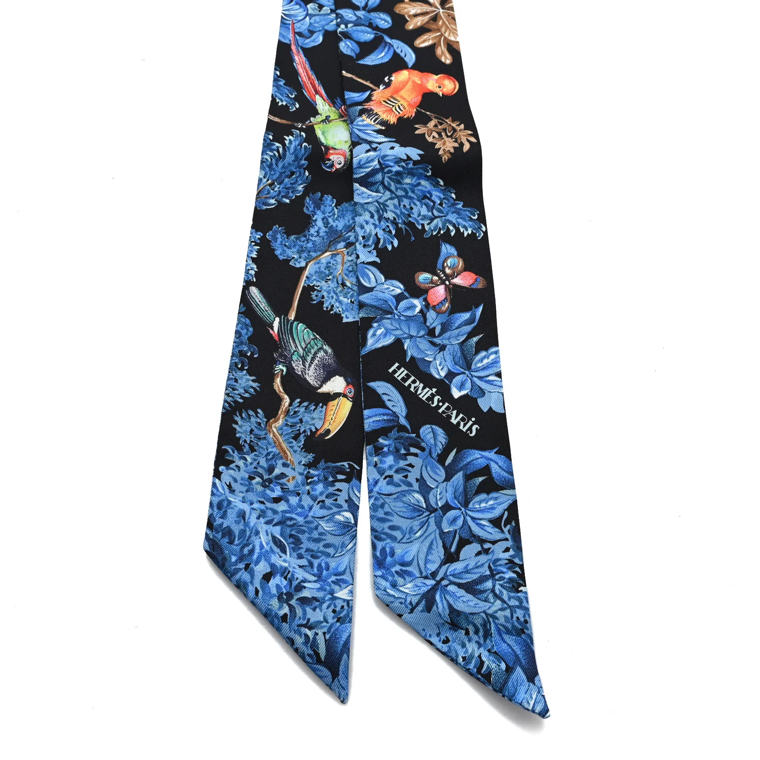 Silk Equateur Twilly Black Bleu Multicolor - Image 2