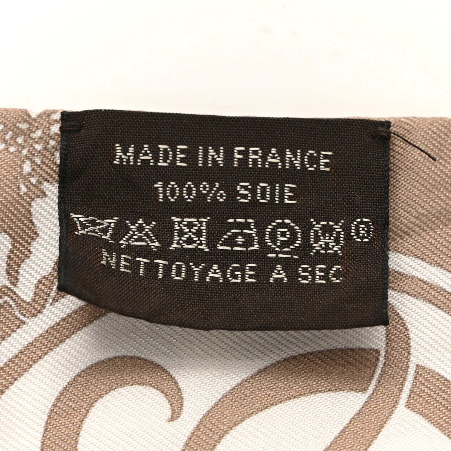Silk Ex-Libris Twilly Beige White Caramel - Image 4