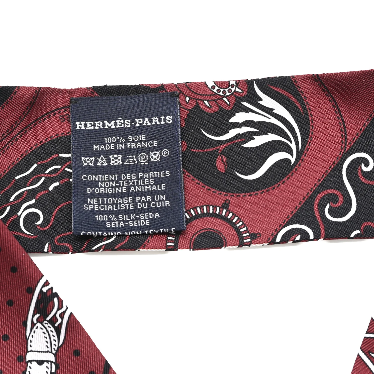 Silk Festival Des Amazones Bandana Fringed Twilly Rouge H - Image 3