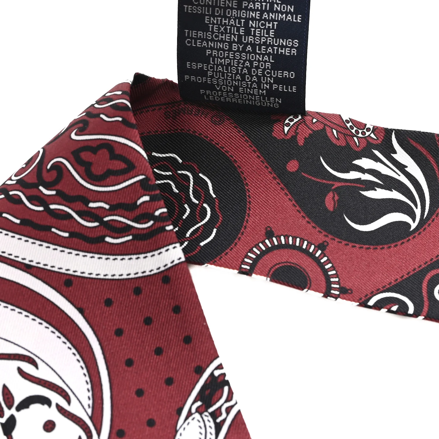 Silk Festival Des Amazones Bandana Fringed Twilly Rouge H - Image 4