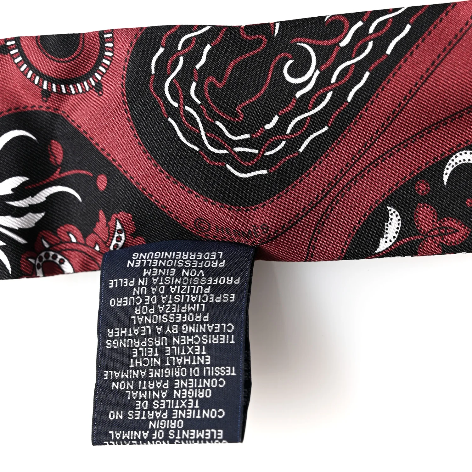 Silk Festival Des Amazones Bandana Fringed Twilly Rouge H - Image 3