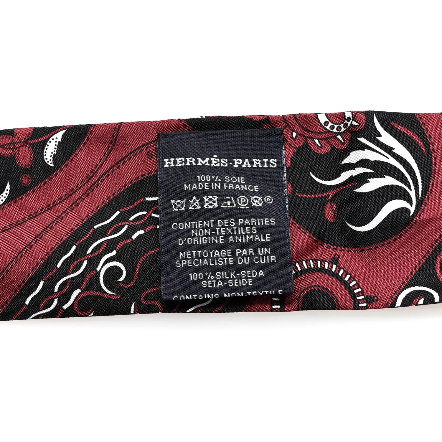 Silk Festival Des Amazones Bandana Fringed Twilly Rouge H - Image 4