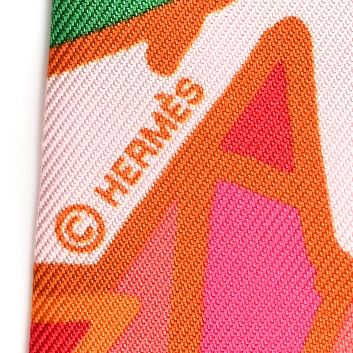Silk Graff Graffiti Twilly Fuchsia Orange Vert - Image 4