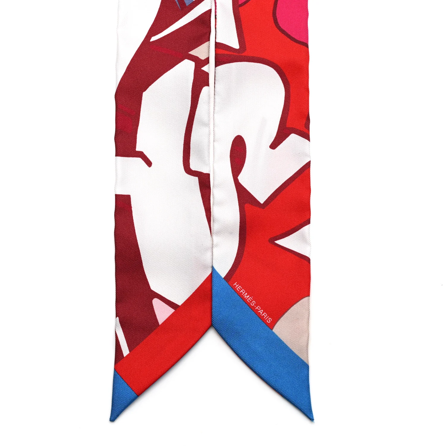 Silk Graff Graffiti Twilly Rouge Piment White Cobalt - Image 2