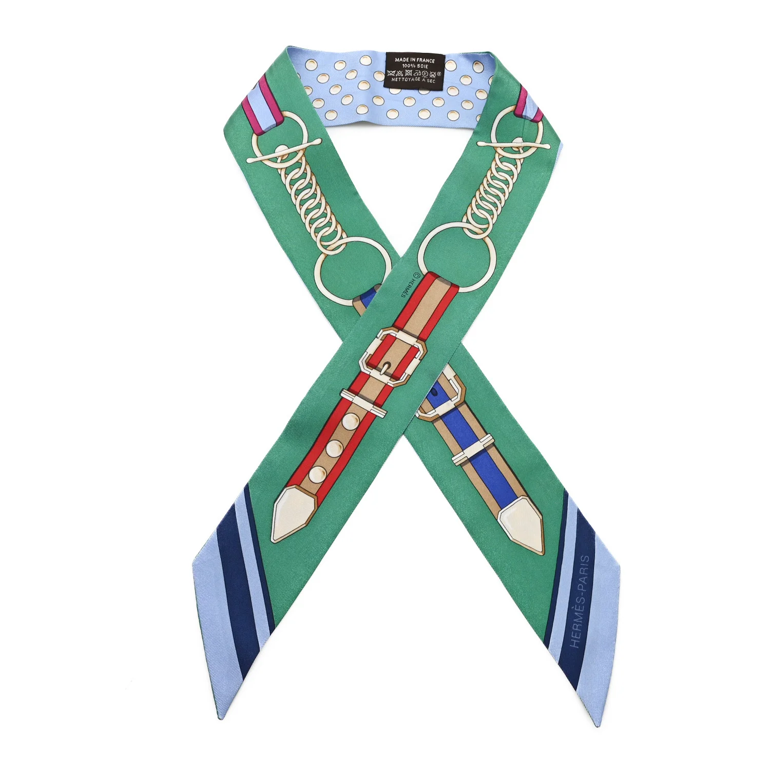 Silk Grand Tralala Twilly Bleu Ciel Vert