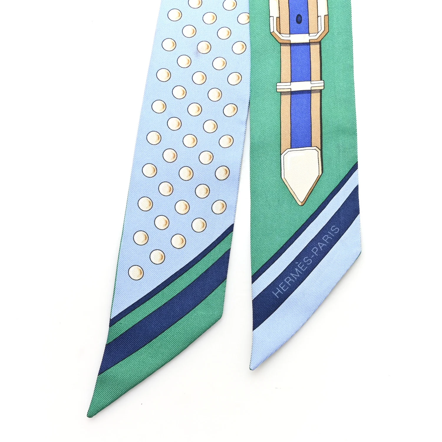 Silk Grand Tralala Twilly Bleu Ciel Vert - Image 2