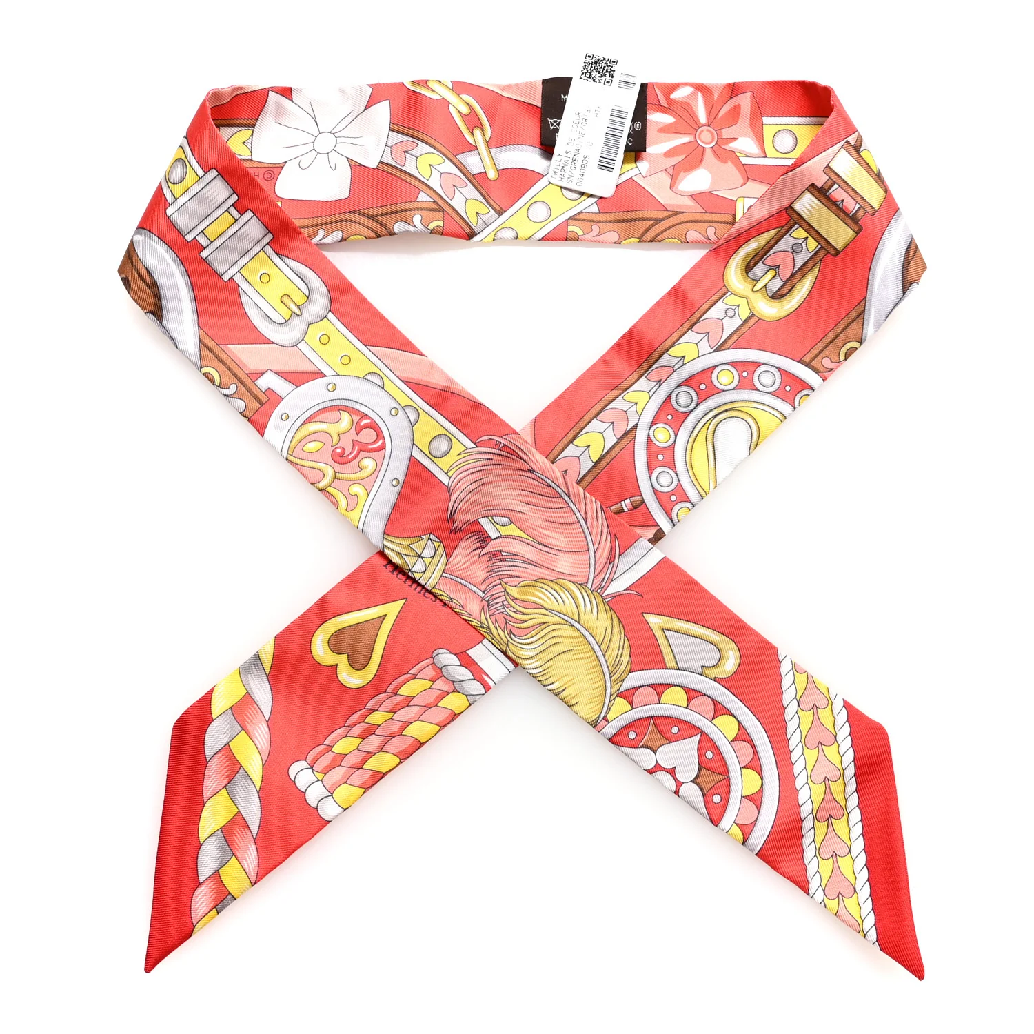 Silk Harnais De Coeur Twilly Grenadine Gris Jaune