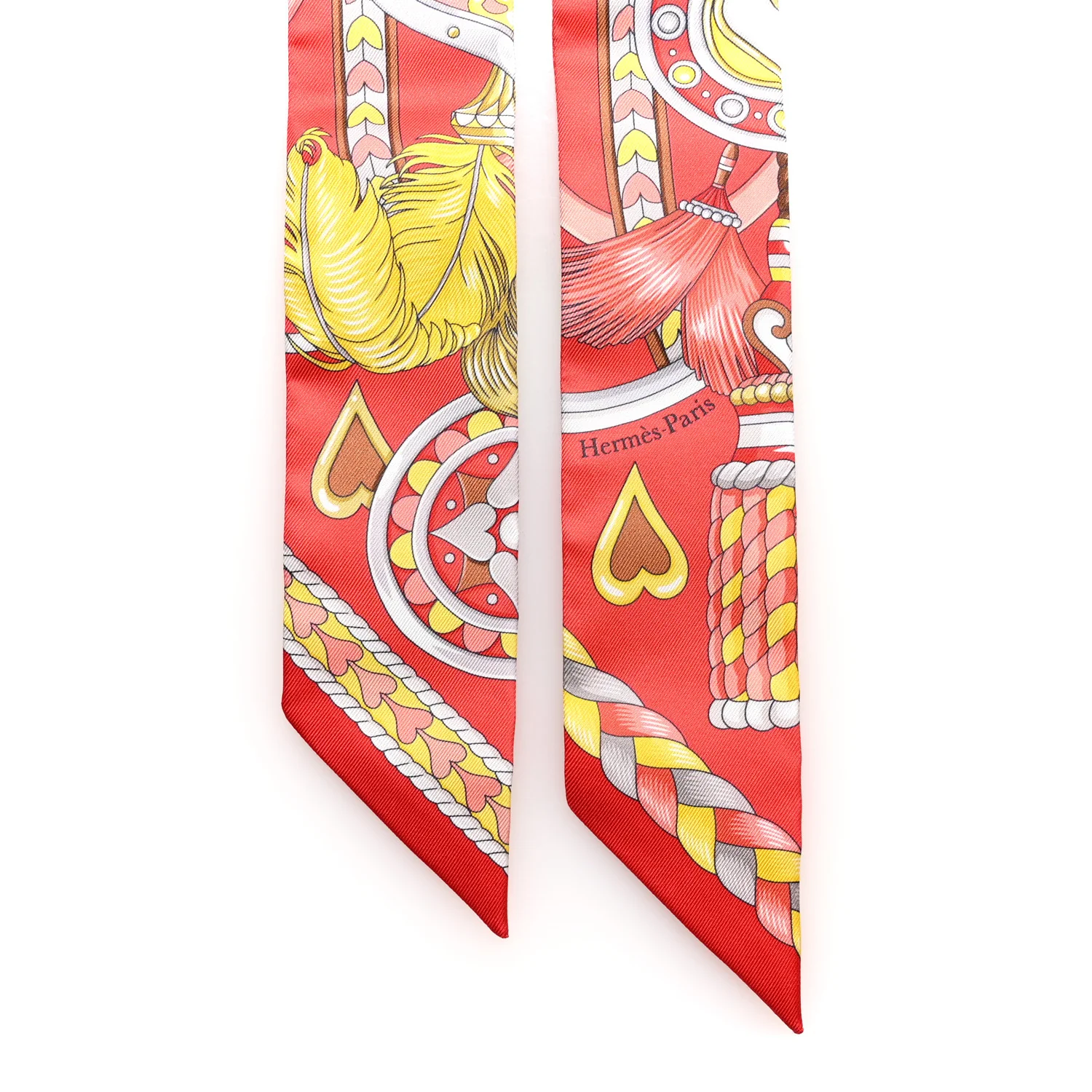 Silk Harnais De Coeur Twilly Grenadine Gris Jaune - Image 2