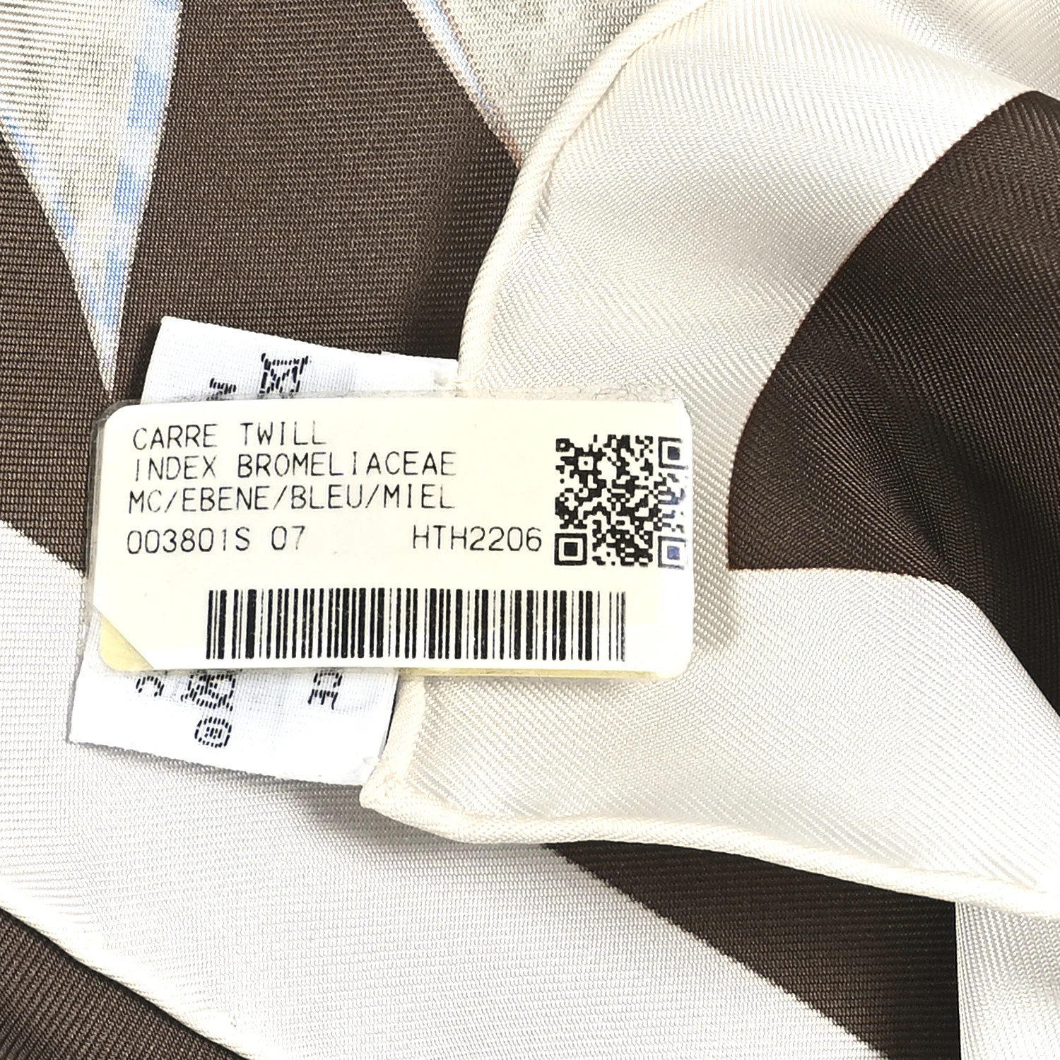 Silk Index Bromeliaceae Scarf 90 Ebene Bleu Miel - Image 5