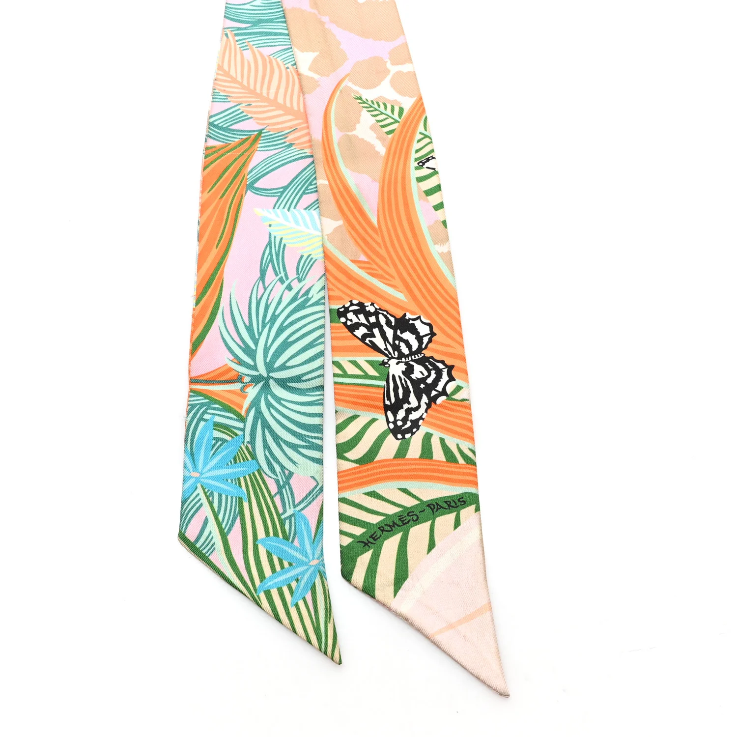 Silk Jaguar Quetzal Twilly Rose Beige Orange - Image 2