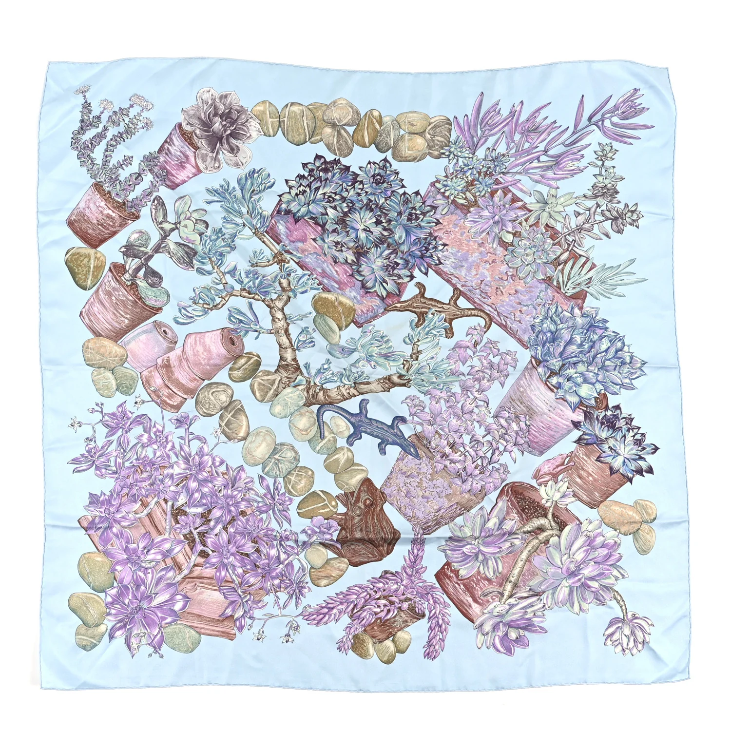 Silk Jardin Secret Scarf 90