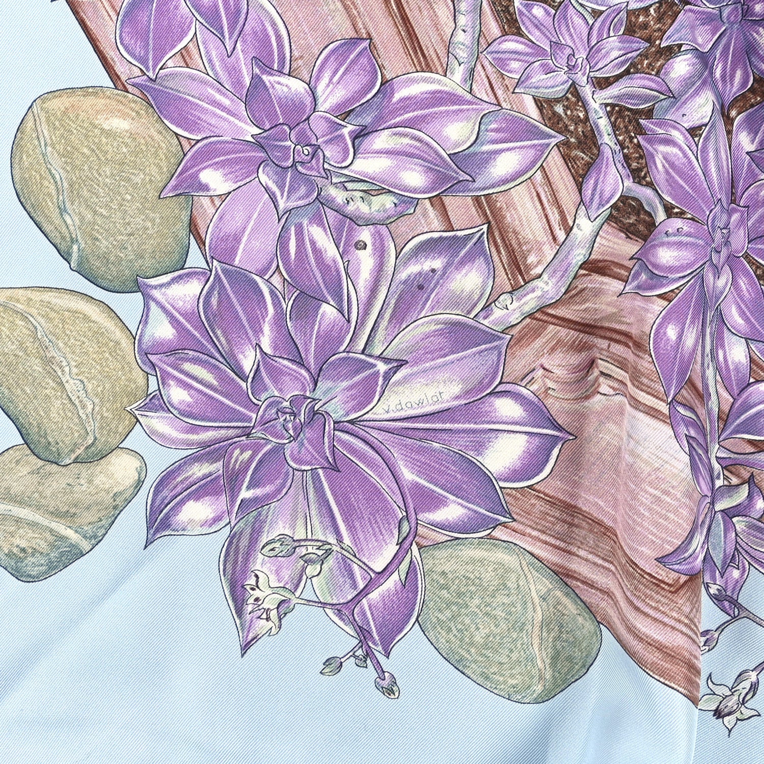 Silk Jardin Secret Scarf 90 - Image 3